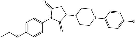 3-[4-(4-chlorophenyl)piperazin-1-yl]-1-(4-ethoxyphenyl)pyrrolidine-2,5-dione Structure