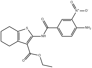 ethyl 2-({4-amino-3-nitrobenzoyl}amino)-4,5,6,7-tetrahydro-1-benzothiophene-3-carboxylate Structure