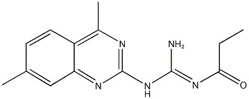 N-(4,7-dimethyl-2-quinazolinyl)-N''-propionylguanidine 구조식 이미지