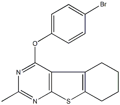 4-(4-bromophenoxy)-2-methyl-5,6,7,8-tetrahydro[1]benzothieno[2,3-d]pyrimidine Structure