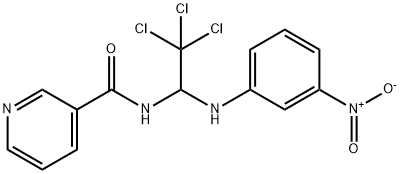 N-(2,2,2-trichloro-1-{3-nitroanilino}ethyl)nicotinamide 구조식 이미지