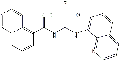 N-[2,2,2-trichloro-1-(8-quinolinylamino)ethyl]-1-naphthamide 구조식 이미지