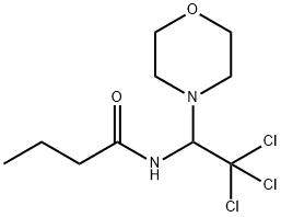 N-[2,2,2-trichloro-1-(4-morpholinyl)ethyl]butanamide 구조식 이미지