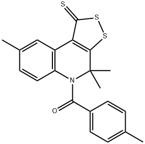 4,4,8-trimethyl-5-(4-methylbenzoyl)-4,5-dihydro-1H-[1,2]dithiolo[3,4-c]quinoline-1-thione 구조식 이미지