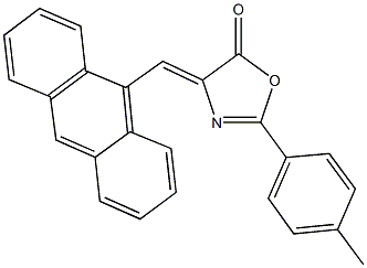 4-(9-anthrylmethylene)-2-(4-methylphenyl)-1,3-oxazol-5(4H)-one Structure