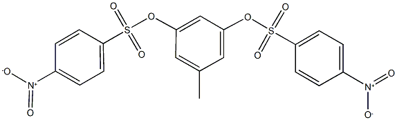 3-[({4-nitrophenyl}sulfonyl)oxy]-5-methylphenyl 4-nitrobenzenesulfonate 구조식 이미지