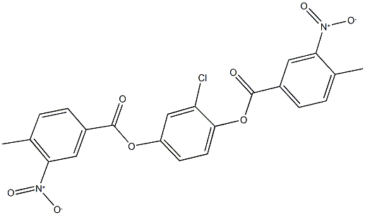 3-chloro-4-({3-nitro-4-methylbenzoyl}oxy)phenyl 3-nitro-4-methylbenzoate Structure