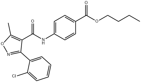 butyl 4-({[3-(2-chlorophenyl)-5-methyl-4-isoxazolyl]carbonyl}amino)benzoate 구조식 이미지