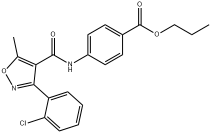 propyl 4-({[3-(2-chlorophenyl)-5-methylisoxazol-4-yl]carbonyl}amino)benzoate Structure