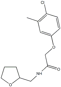 2-(4-chloro-3-methylphenoxy)-N-(tetrahydro-2-furanylmethyl)acetamide 구조식 이미지