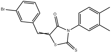 5-(3-bromobenzylidene)-3-(3,4-dimethylphenyl)-2-thioxo-1,3-thiazolidin-4-one Structure