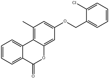 3-[(2-chlorobenzyl)oxy]-1-methyl-6H-benzo[c]chromen-6-one Structure
