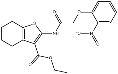 ethyl 2-[({2-nitrophenoxy}acetyl)amino]-4,5,6,7-tetrahydro-1-benzothiophene-3-carboxylate Structure