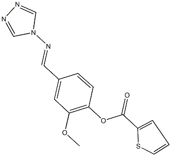 2-methoxy-4-[(4H-1,2,4-triazol-4-ylimino)methyl]phenyl 2-thiophenecarboxylate 구조식 이미지