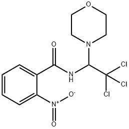 2-nitro-N-[2,2,2-trichloro-1-(4-morpholinyl)ethyl]benzamide 구조식 이미지