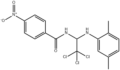 4-nitro-N-[2,2,2-trichloro-1-(2,5-dimethylanilino)ethyl]benzamide 구조식 이미지