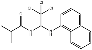 2-methyl-N-[2,2,2-trichloro-1-(1-naphthylamino)ethyl]propanamide Structure