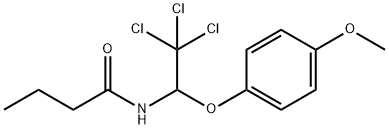 N-[2,2,2-trichloro-1-(4-methoxyphenoxy)ethyl]butanamide 구조식 이미지