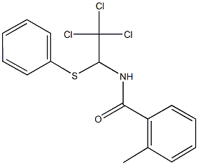 2-methyl-N-[2,2,2-trichloro-1-(phenylsulfanyl)ethyl]benzamide Structure