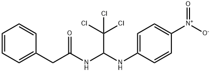 2-phenyl-N-(2,2,2-trichloro-1-{4-nitroanilino}ethyl)acetamide 구조식 이미지