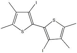 5,5'-bis[4-iodo-2,3-dimethylthiophene] Structure