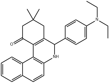 5-[4-(diethylamino)phenyl]-3,3-dimethyl-3,4,5,6-tetrahydrobenzo[a]phenanthridin-1(2H)-one Structure