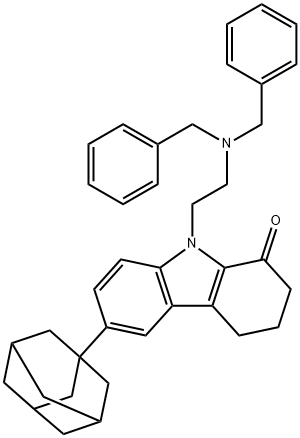 6-(1-adamantyl)-9-[2-(dibenzylamino)ethyl]-2,3,4,9-tetrahydro-1H-carbazol-1-one Structure