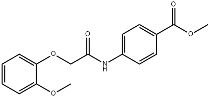 methyl 4-{[(2-methoxyphenoxy)acetyl]amino}benzoate Structure