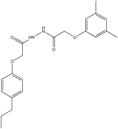 N'-[(3,5-dimethylphenoxy)acetyl]-2-(4-propylphenoxy)acetohydrazide 구조식 이미지