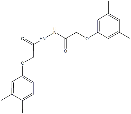 2-(3,4-dimethylphenoxy)-N'-[(3,5-dimethylphenoxy)acetyl]acetohydrazide 구조식 이미지