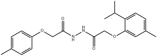 2-(2-isopropyl-5-methylphenoxy)-N'-[(4-methylphenoxy)acetyl]acetohydrazide Structure