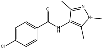 4-chloro-N-(1,3,5-trimethyl-1H-pyrazol-4-yl)benzamide Structure