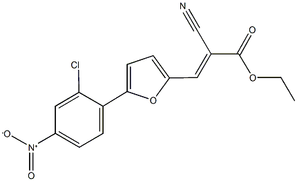 ethyl 3-(5-{2-chloro-4-nitrophenyl}-2-furyl)-2-cyanoacrylate Structure
