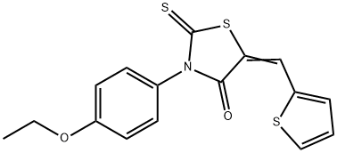 3-(4-ethoxyphenyl)-5-(2-thienylmethylene)-2-thioxo-1,3-thiazolidin-4-one 구조식 이미지