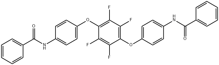 N-(4-{4-[4-(benzoylamino)phenoxy]-2,3,5,6-tetrafluorophenoxy}phenyl)benzamide 구조식 이미지
