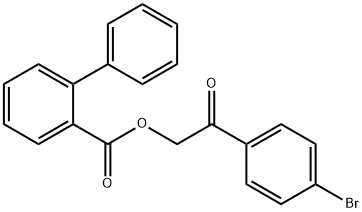 2-(4-bromophenyl)-2-oxoethyl [1,1'-biphenyl]-2-carboxylate 구조식 이미지