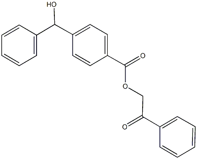 2-oxo-2-phenylethyl 4-[hydroxy(phenyl)methyl]benzoate Structure