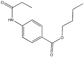 butyl 4-(propionylamino)benzoate 구조식 이미지