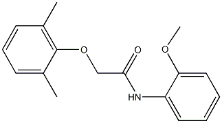 2-(2,6-dimethylphenoxy)-N-(2-methoxyphenyl)acetamide 구조식 이미지