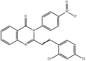 2-[2-(2,4-dichlorophenyl)vinyl]-3-{4-nitrophenyl}-4(3H)-quinazolinone 구조식 이미지