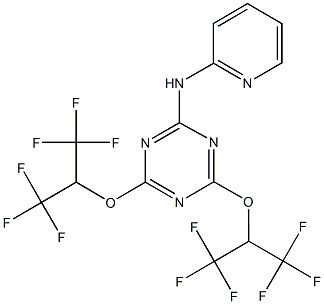 N-{4,6-bis[2,2,2-trifluoro-1-(trifluoromethyl)ethoxy]-1,3,5-triazin-2-yl}-N-(2-pyridinyl)amine 구조식 이미지