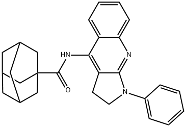 N-(1-phenyl-2,3-dihydro-1H-pyrrolo[2,3-b]quinolin-4-yl)-1-adamantanecarboxamide 구조식 이미지