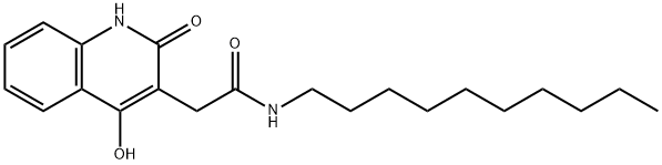 N-decyl-2-(4-hydroxy-2-oxo-1,2-dihydro-3-quinolinyl)acetamide 구조식 이미지