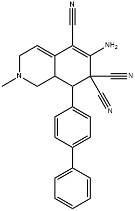 6-amino-8-[1,1'-biphenyl]-4-yl-2-methyl-2,3,8,8a-tetrahydro-5,7,7(1H)-isoquinolinetricarbonitrile Structure