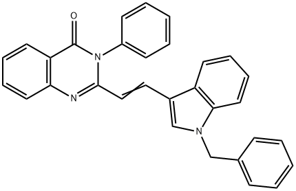 2-[2-(1-benzyl-1H-indol-3-yl)vinyl]-3-phenyl-4(3H)-quinazolinone Structure