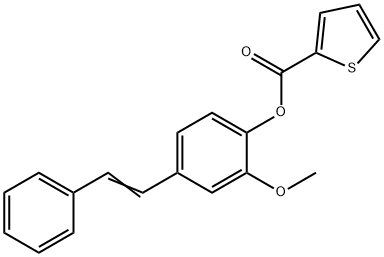 2-methoxy-4-(2-phenylvinyl)phenyl 2-thiophenecarboxylate Structure