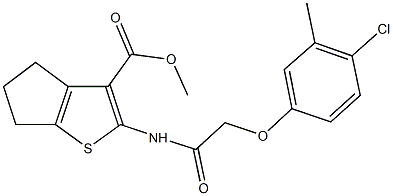 methyl 2-{[(4-chloro-3-methylphenoxy)acetyl]amino}-5,6-dihydro-4H-cyclopenta[b]thiophene-3-carboxylate Structure