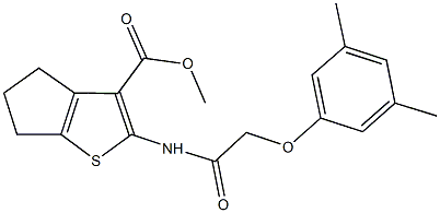methyl 2-{[(3,5-dimethylphenoxy)acetyl]amino}-5,6-dihydro-4H-cyclopenta[b]thiophene-3-carboxylate Structure