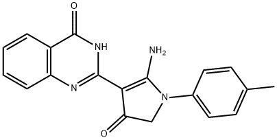 2-[2-amino-1-(4-methylphenyl)-4-oxo-4,5-dihydro-1H-pyrrol-3-yl]-4(3H)-quinazolinone 구조식 이미지