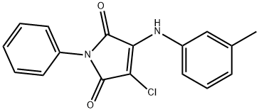 3-chloro-1-phenyl-4-(3-toluidino)-1H-pyrrole-2,5-dione 구조식 이미지